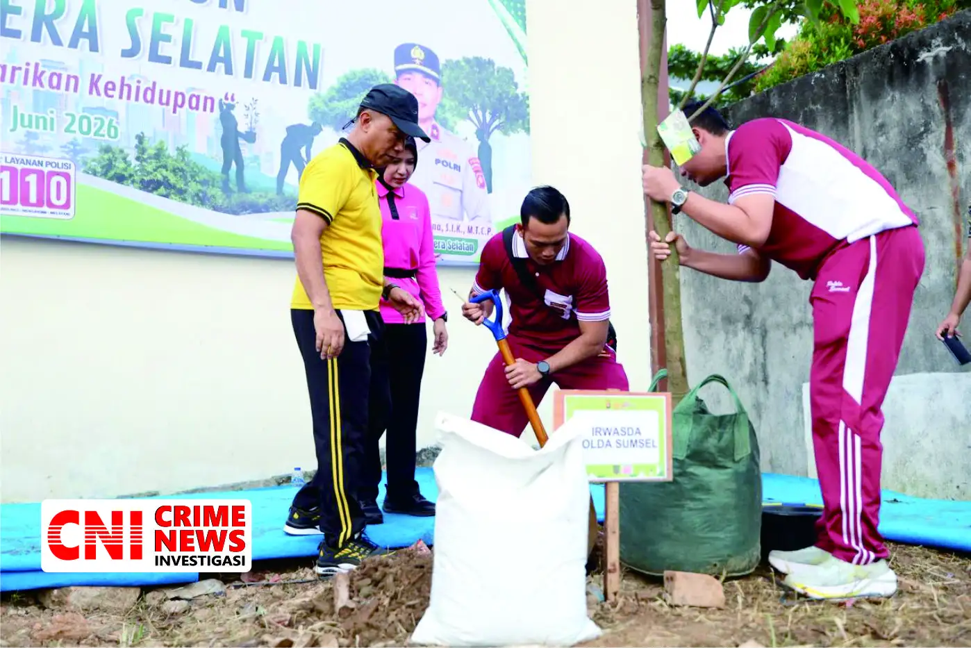 Polda Sumsel Tanam 10.000 Pohon sebagai Warisan Hijau Untuk Generasi Mendatang